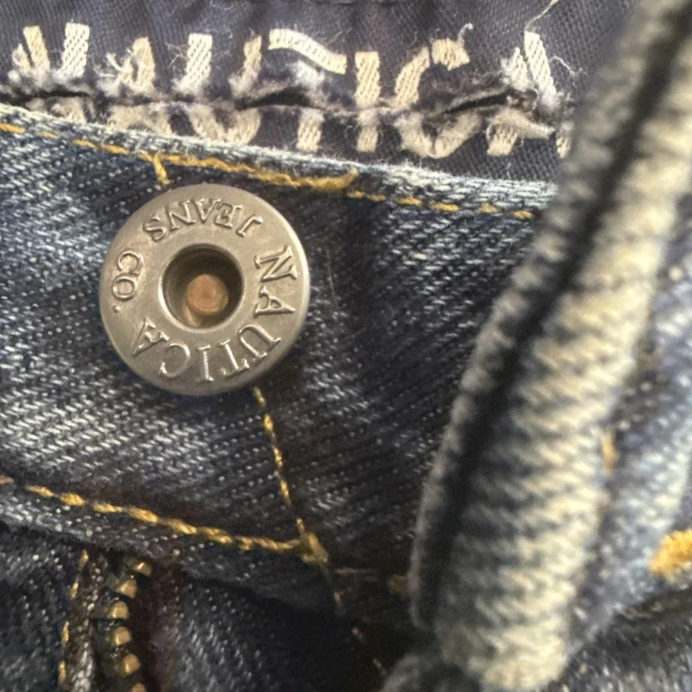 Vintage Y2K Nautica‎ Denim Baggy Jean Shorts Size 34 Carpenter Style